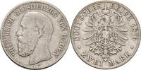Baden 2 Mark 1876 G Friedrich I. 1856-1907 s-ss 60.69 £  +  173.39 £ shipping