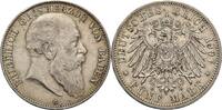 Baden 5 Mark 1907 G Friedrich I. 1856-1907 Rf. u. Kr., ss 43.35 £  +  173.39 £ shipping