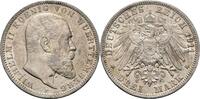 Württemberg 3 Mark 1911 F Wilhelm II. 1891-1918 Kl. Kr., ss 19.07 £  +  173.39 £ shipping