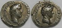 Roman Empire AR Denarius Antoninus Pius and Marcus Aurelius as Caesar -