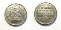 Medaillen #10371 - Médaille en étain Société des droits de l'Homme et du Citoyen Liberté -