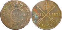 Weltm&uuml;nzen 1/4 Skilling #18365 - Su&egrave;de  1824 TTB  33.85 &pound;  +  8.45 &pound; shipping