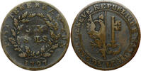 Weltm&uuml;nzen 1797 L SUISSE Six sols 1797 L'AN 6 Gen&egrave;ve TTB #5179  27.07 &pound;  +  8.45 &pound; shipping