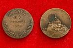 Medaillen #5864 - Médaille ABBAYE 16 septembre 1935 du Mont Saint Michel - FACTURE -