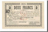 France 2 Francs 1915 Banknote, Pirot:7-46, Amiens UNC(63)
