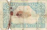 France 5 Francs 1913 Bleu, L.3281, Fayette:02.21, KM:70 VG(8-10)