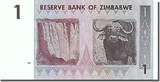 Zimbabwe 1 Dollar 2008 Banknote, 2008-08-01 UNC(65-70)