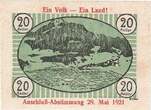 Austria 20 Heller 1922 Banknote, Fuschl, paysage 1922-01-01, UNC(63) Mehl:FS 215d