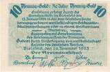 Germany 10 Goldpfenning 1923 Bielefeld, 1923-11-28 UNC(63)