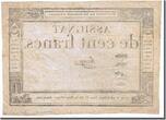France 100 Francs 1795 Banknote, Henry, KM:A78, Lafaurie:173 AU(55-58)