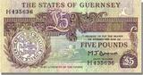 Guernsey 5 Pounds Banknote, KM:53a UNC(65-70)