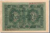 Germany 50 Mark 1914 Banknote, 1914-08-05 UNC(60-62)