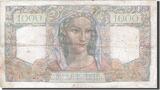 France 1000 Francs 1945 Banknote, 1 000 F 1945-1950 