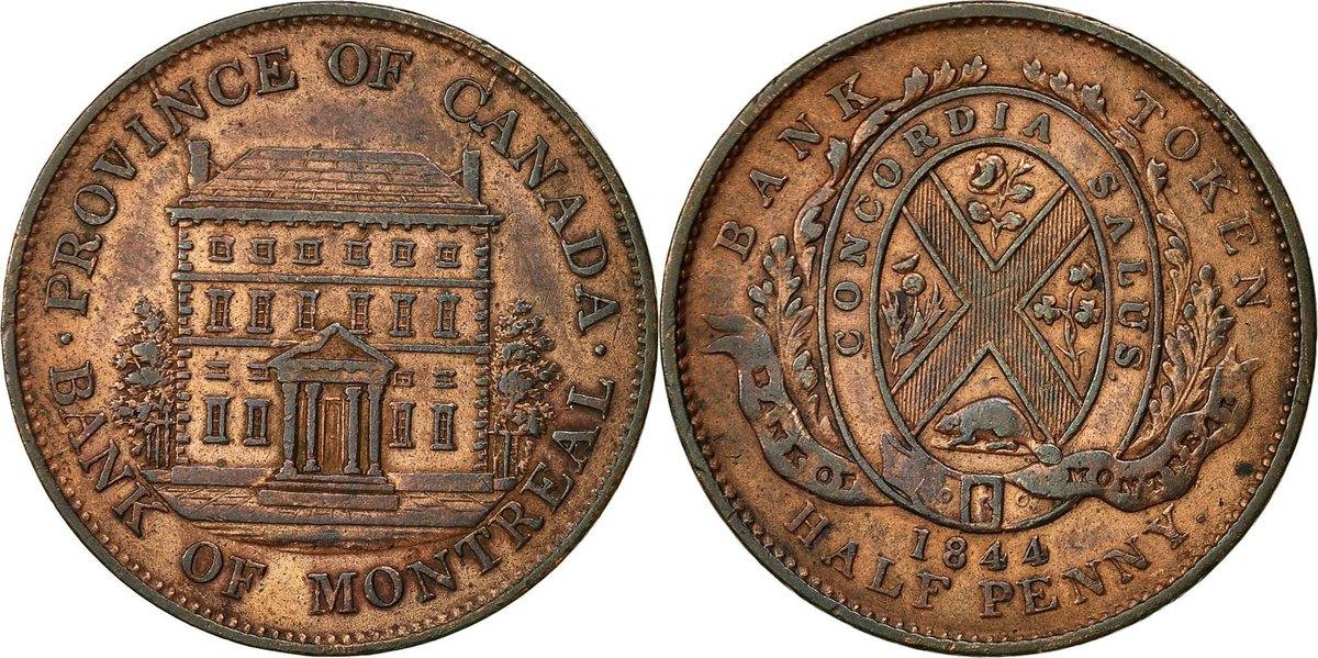 Sou, 1/2 PENNY 1844 Soho Mint token, LOWER CANADA, Soho Mint ...