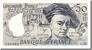 France 50 Francs Banknote, 50 F 1976-1992 ''Quentin de La Tour'' -