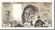 France 500 Francs Banknote, 500 F 1968-1993 ''Pascal'', 1987-11-05 -