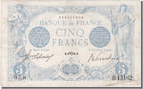 France 5 Francs Banknote, 5 F 1912-1917 ''Bleu'', 1916-08-02 -