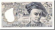 France 50 Francs Banknote, 50 F 1976-1992 ''Quentin de La Tour'' -