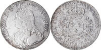France Ecu aux branches d'olivier Coin, Louis XV, Bourges, Rare -