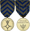 France Medaille Commémorative d'Afrique du Nord, WAR, Excellent Quality, Bronze -