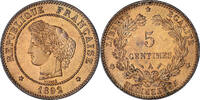 France 5 Centimes Coin, Cérès, Paris, Bronze, KM:821.1 -