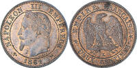 France 2 Centimes Coin, Napoleon III, Napoléon III, Bordeaux -