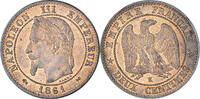 France 2 Centimes Coin, Napoleon III, Napoléon III, Bordeaux -