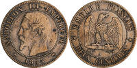 France 2 Centimes Coin, Napoleon III, Napoléon III, Paris -