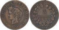 France 5 Centimes Coin, Cérès, Paris, Bronze, KM:821.1 -