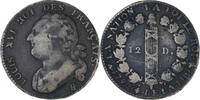France 12 Deniers Louis XVI, Strasbourg, Bronze -