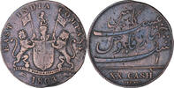 INDIA-BRITISH 20 Cash Coin, MADRAS PRESIDENCY, Soho Mint, Birmingham -