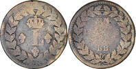 France Decime Coin, Louis XVIII, Strasbourg, Bronze, KM:701 -