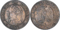 France 2 Centimes Coin, Napoleon III, Napoléon III, Bordeaux -