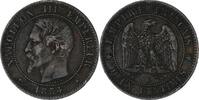 France 2 Centimes Coin, Napoleon III, Napoléon III, Strasbourg -