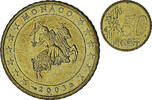 Monaco 50 Euro Cent Rainier III, Paris, Brass, Gadoury:MC177 -