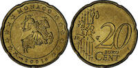 Monaco 20 Euro Cent Rainier III, Paris, Brass, Gadoury:MC176 -