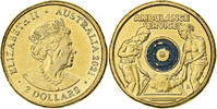 Australia 2 Dollars Ambulance, Aluminum-Bronze -