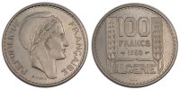 Algeria 100 Francs Coin, Paris, Copper-nickel -