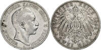 German States 2 Mark PRUSSIA, Wilhelm II, Berlin, Silver -