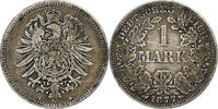 German Empire Mark GERMANY - EMPIRE, Wilhelm I, Berlin, Silver, KM:7 -