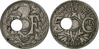 France 5 Centimes Lindauer, Paris, Trou Décentré, Copper-nickel -