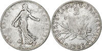 France 2 Francs Semeuse, Paris, Silver, Gadoury:532, KM:845.1 -