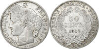 France 50 Centimes Cérès, Paris, Silver, Gadoury:419a -