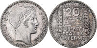France 20 Francs Turin, Paris, Silver, Gadoury:852, KM:879 -