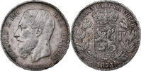 Belgium 5 Francs, 5 Frank Leopold II, Silver, KM:24 -