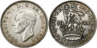 Great Britain Shilling George VI, Silver, KM:853 -