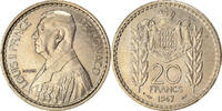 Monaco 20 Francs, Vingt Coin, Louis II, Copper-nickel -