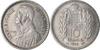 Monaco 10 Francs Coin, Louis II, Paris, Copper-nickel -