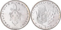 VATICAN CITY 500 Lire Coin, Paul VI, Silver, KM:123 -