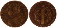 France 2 Sols Coin, 2 sols françois, Paris, Bronze -
